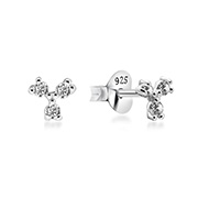 925 Sterling silver stud with cubic zircon.