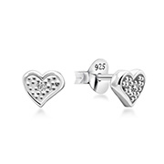925 Sterling silver stud with cubic zircon.