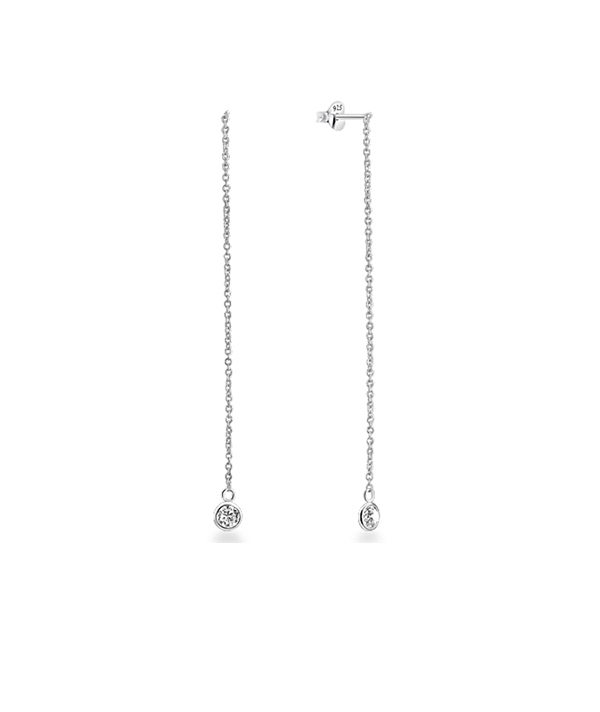 925 Sterling silver stud with cubic zircon.