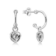 925 Sterling silver stud with cubic zircon.