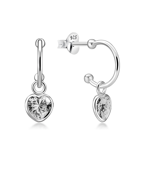 925 Sterling silver stud with cubic zircon.