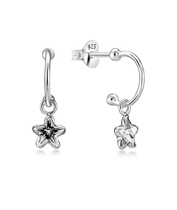 925 Sterling silver stud with cubic zircon.