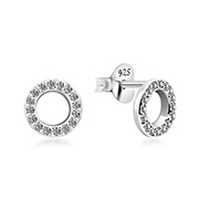 925 Sterling silver stud with cubic zircon.