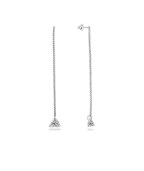925 Sterling silver stud with cubic zircon.