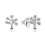 925 Sterling silver stud with cubic zircon.
