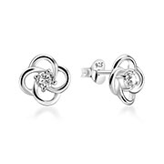 925 Sterling silver stud with cubic zircon.