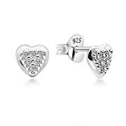 925 Sterling silver stud with cubic zircon.