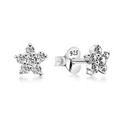 925 Sterling silver stud with cubic zircon.