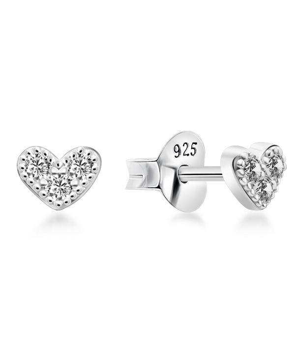 925 Sterling silver stud with cubic zircon.