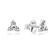 925 Sterling silver stud with cubic zircon.