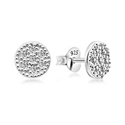 925 Sterling silver stud with cubic zircon.