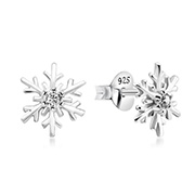 925 Sterling silver stud with cubic zircon.