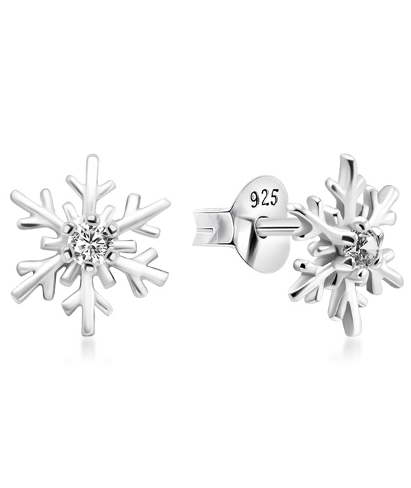 925 Sterling silver stud with cubic zircon.