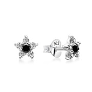 925 Sterling silver stud with cubic zircon.