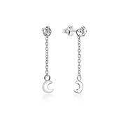 925 Sterling silver stud with cubic zircon.