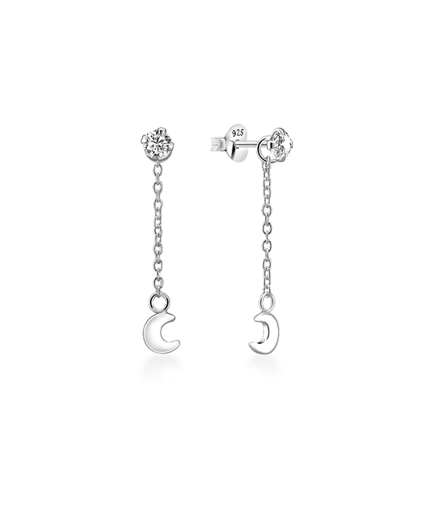 925 Sterling silver stud with cubic zircon.