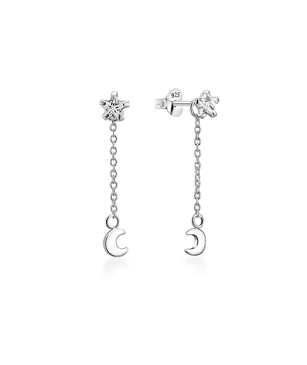 925 Sterling silver stud with cubic zircon.