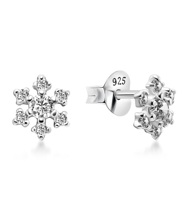 925 Sterling silver stud with cubic zircon.