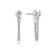 925 Sterling silver stud with cubic zircon.