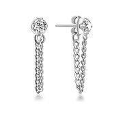 925 Sterling silver stud with cubic zircon.