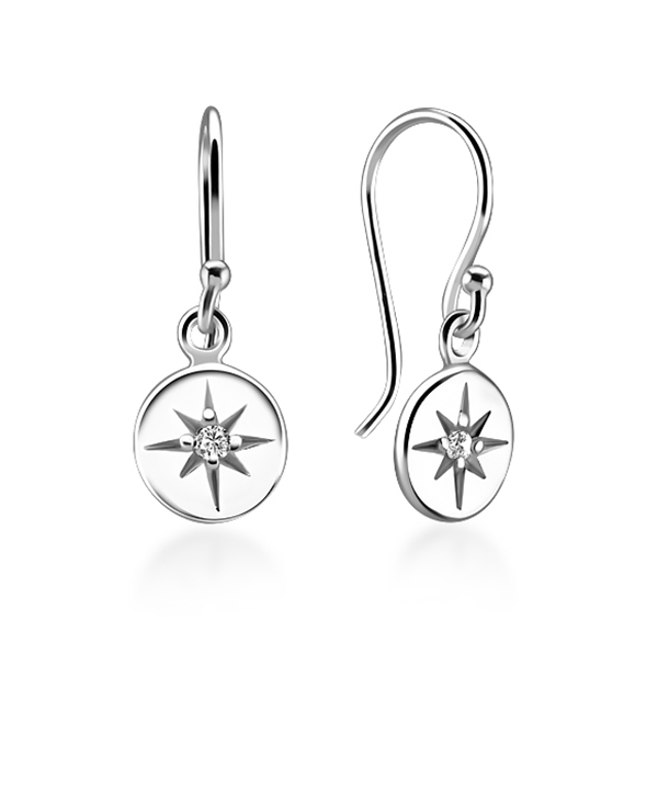 925 Sterling silver earring with cubic zircon.