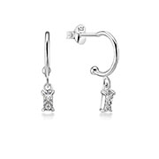 925 Sterling silver earring with cubic zircon.