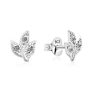925 Sterling silver stud with cubic zircon.