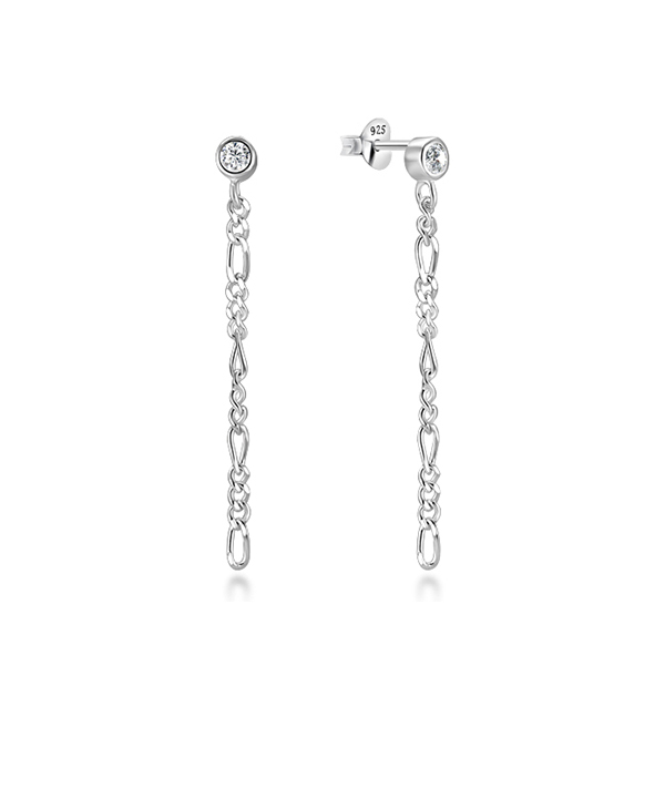925 Sterling silver stud with cubic zircon.