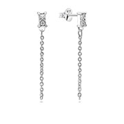 925 Sterling silver stud with cubic zircon.