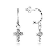 925 Sterling silver stud with cubic zircon.