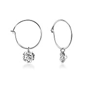 925 Sterling silver earring with cubic zircon.