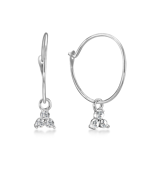 925 Sterling silver earring with cubic zircon.
