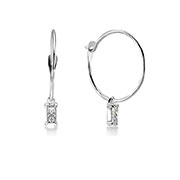 925 Sterling silver earring with cubic zircon.