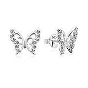 925 Sterling silver stud with cubic zircon.