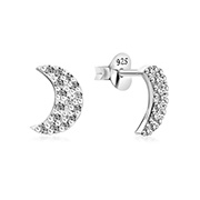 925 Sterling silver stud with cubic zircon.