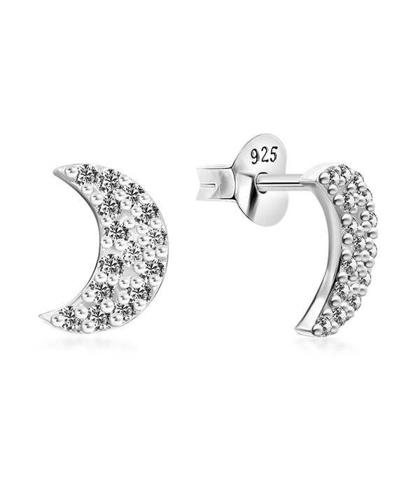 925 Sterling silver stud with cubic zircon.
