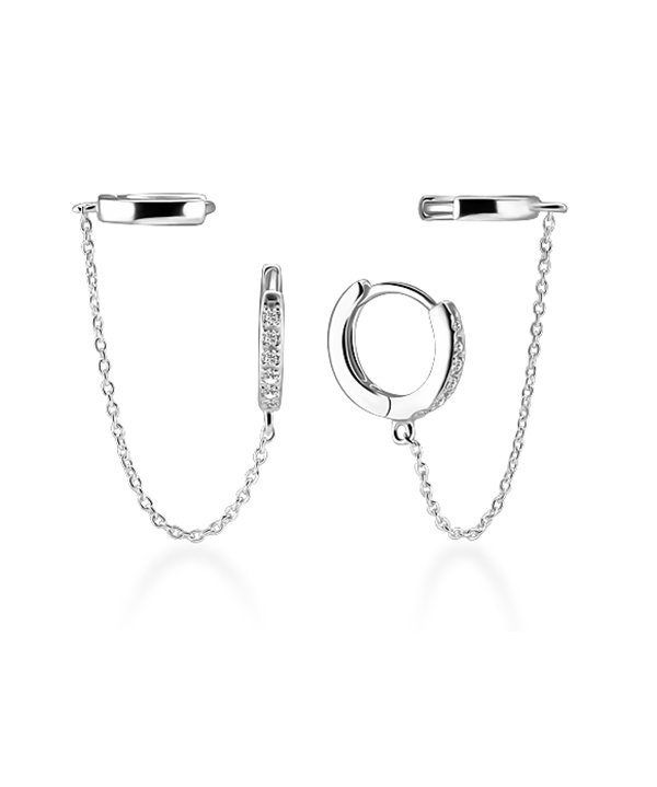 925 Sterling silver earring with cubic zircon.