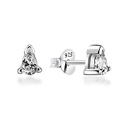 925 Sterling silver stud with cubic zircon.