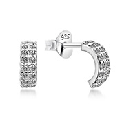 925 Sterling silver stud with cubic zircon.