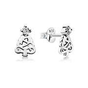925 Sterling silver earring with cubic zircon.