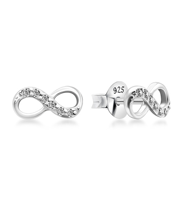 925 Sterling silver stud with cubic zircon.
