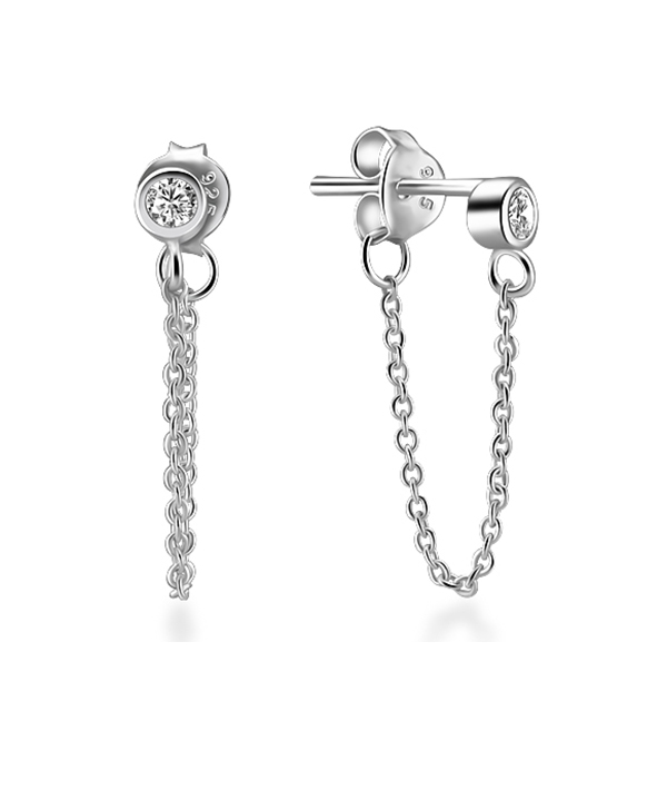 925 Sterling silver earring with cubic zircon.