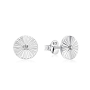 925 Sterling silver stud with cubic zircon.