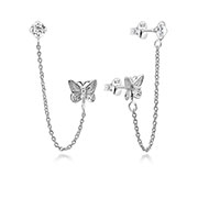 925 Sterling silver stud with cubic zircon.