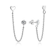 925 Sterling silver stud with cubic zircon.