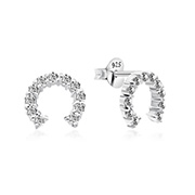 925 Sterling silver stud with cubic zircon.