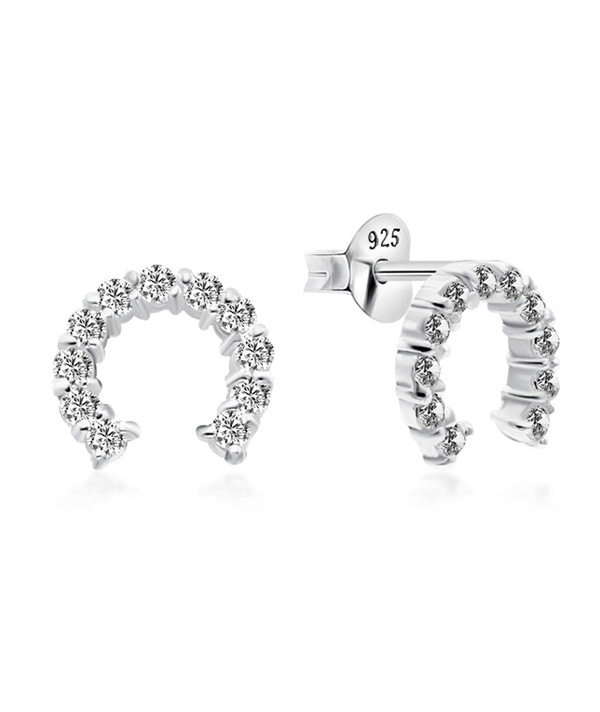 925 Sterling silver stud with cubic zircon.