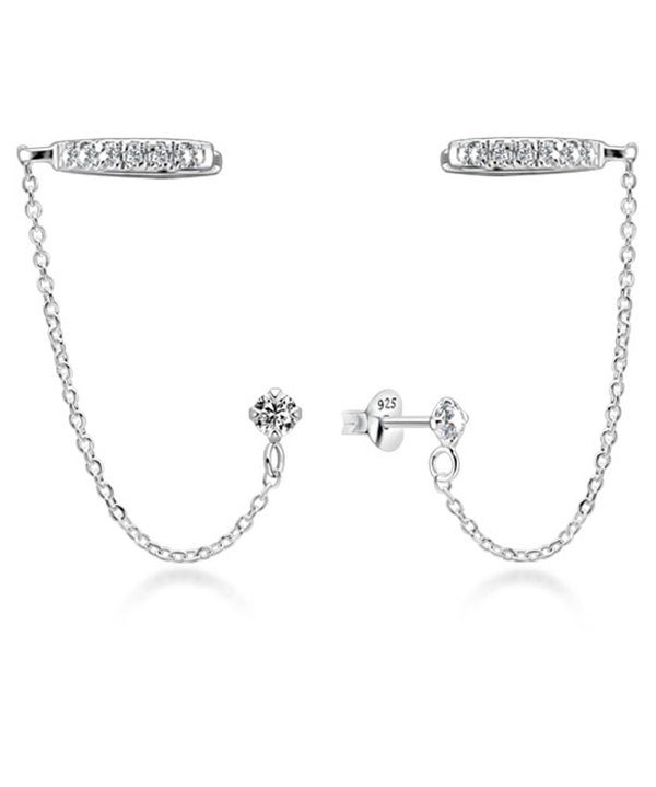 925 Sterling silver earring with cubic zircon.