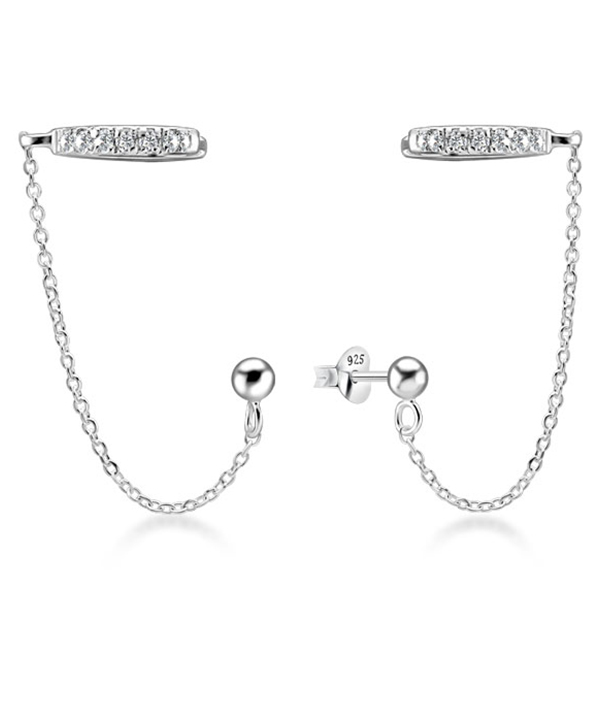 925 Sterling silver earring with cubic zircon.