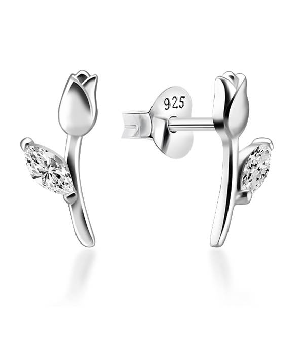 925 Sterling silver earring with cubic zircon.